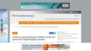 
                            5. Architrave und Asset Manager schließen sich für eine gemeinsame ...