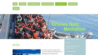 
                            13. Archiv - Grünes Netz Mediation in der Flüchtlingsbewegung