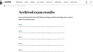 
                            13. Archived ACA exam results | Pass list | Credit list | ICAEW
