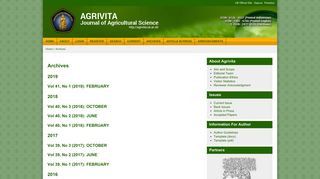 
                            12. Archives - AGRIVITA, Journal of Agricultural Science - Universitas ...