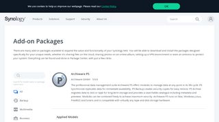 
                            7. Archiware P5 - Add-on Packages | Synology Inc.