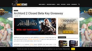 
                            8. Archlord 2 Closed Beta Key Giveaway - MMO Bomb