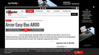 
                            6. Arcor Easy Box A800: WLAN-Router mit DSL-Modem im Test ...