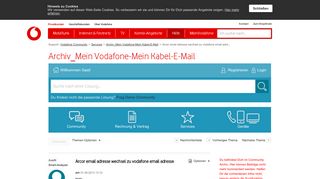 
                            9. Arcor email adresse wechsel zu vodafone email adre... - Vodafone ...