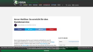 
                            7. Arcor-Hotline: So erreicht ihr den Kundenservice – GIGA