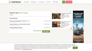 
                            12. Arcor login bei CHEFKOCH.DE