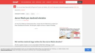 
                            10. Arcor-Mails per Android abrufen - CHIP