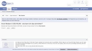 
                            4. Arcor Modem A 300 WLAN - wie kann ich das einrichten? | MacUser.de ...