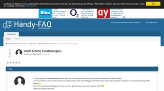 
                            4. Arcor Online Einstellungen... - Handy Fragen & Antworten - Handy ...