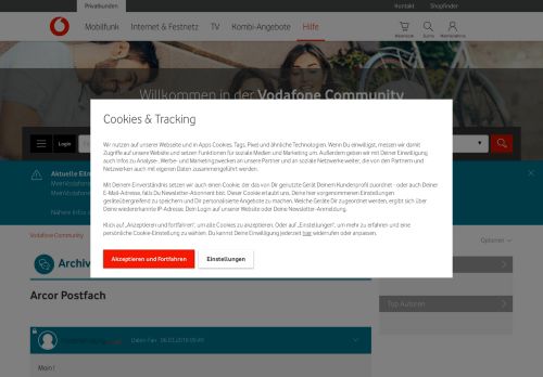 
                            2. Arcor Postfach - Vodafone Community