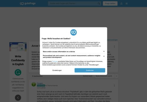 
                            6. Arcor Postfach voll! (Computer, Internet) - Gutefrage
