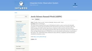 
                            13. Arctic Science Summit Week (ASSW) | Integrated Arctic Observation ...