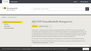 
                            4. ARD ZDF Deutschlandradio Beitragsservice - Serviceportal Baden ...