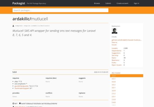 
                            11. ardakilic/mutlucell - Packagist