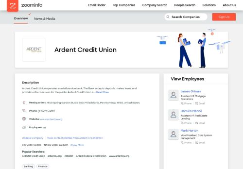 
                            10. Ardent Credit Union | ZoomInfo.com