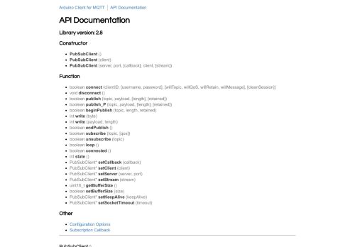 
                            2. Arduino Client for MQTT - PubSubClient