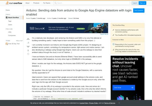 
                            7. Arduino: Sending data from arduino to Google App Engine datastore ...