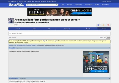 
                            11. Are nexus light farm parties common on your server? - Final Fantasy ...