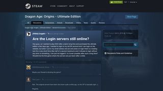 
                            8. Are the Login servers still online? :: Dragon Age: Origins - Ultimate ...