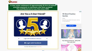 
                            10. Are You a 5-Star Friend? - Kueez