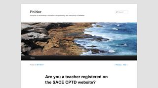 
                            13. Are you a teacher registered on the SACE CPTD website? | PhiNor