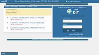 
                            6. Are you an Applicant? Want to Join DIT? Start Here!!. - Dar es Salaam ...