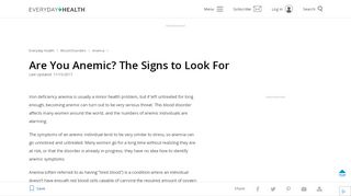 
                            13. Are You Anemic? The Signs to Look For - Everyday Health