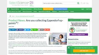 
                            11. Are you collecting Eppendorf ep-points - SelectScience