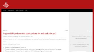 
                            13. Are you NRI and want to book tickets for Indian Railways ...