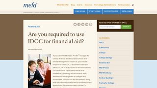 
                            13. Are you required to use IDOC for financial aid? - MEFA