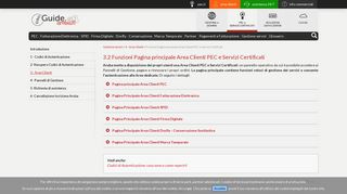 
                            8. Area Clienti - Accesso e Funzioni Principali | Guide pec.it