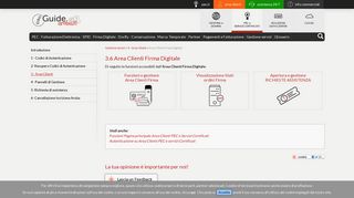 
                            7. Area Clienti Firma Digitale | Guide pec.it