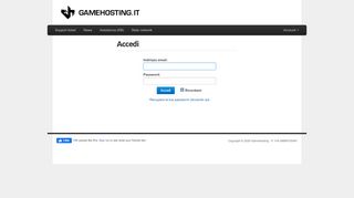 
                            2. Area Clienti - GameHosting