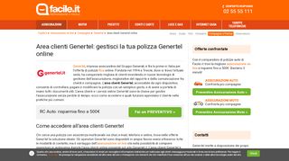 
                            5. Area clienti Genertel online | Facile.it