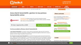 
                            6. Area clienti Genertellife online | Facile.it