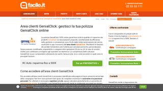 
                            3. Area clienti GenialClick online | Facile.it