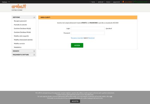 
                            1. Area Clienti - Hosting.aruba.it - Aruba