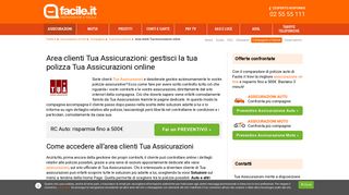 
                            5. Area clienti Tua Assicurazioni online | Facile.it