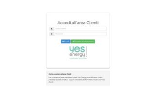 
                            2. Area clienti Yes Energy