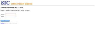 
                            1. Área de clientes SICNET - Login