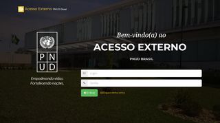 
                            4. Área de Login - Acesso Externo - PNUD Brasil