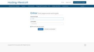 
                            1. Área del Cliente - Hosting-Mexico®