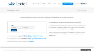 
                            2. Area di accesso – Lextel