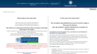 
                            5. Area di Medicina - Università di Pisa - Portale della Didattica: Log in to ...