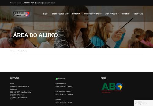 
                            5. Área do Aluno – Curso de ASB