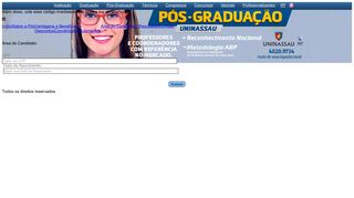 
                            6. Área do Candidato | Pós Graduação