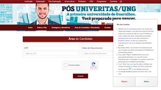 
                            12. Área do Candidato | Processo Seletivo - Pós-Graduação