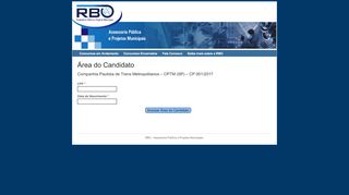 
                            5. Área do Candidato - RBO - Concursos Públicos