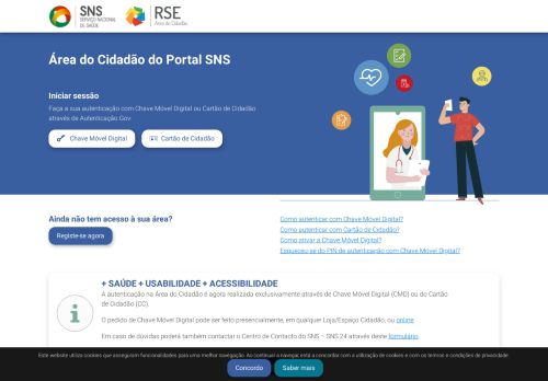 
                            4. Área do Cidadão - SNS