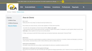 
                            3. Área do Cliente - EDA - Eletricidade dos Açores